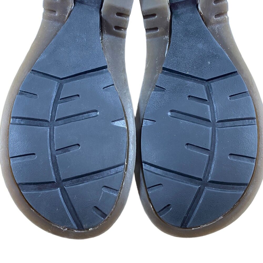 Dr Doc Martens Shoes Mens 8 2B18 Airwair Heels Slip On Moccasin Black Leather - Picture 8 of 12